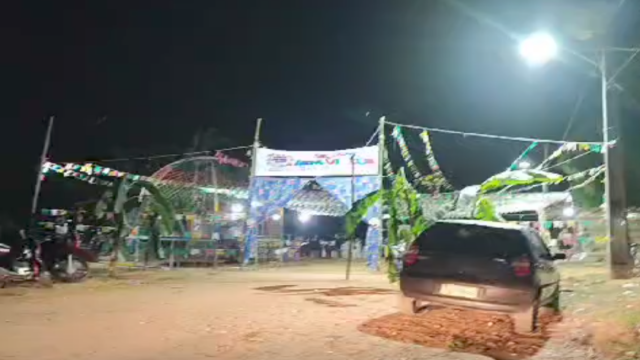 O arraiá do Setor Lago Azul destaca-se pela dança das quadrilhas e pela diversidade gastronômica das barracas, oferecendo cachorro-quente, vatapá e quentão aos participantes. Festa junina no setor lago azul de Filadélfia-TO. — Foto: Reprodução