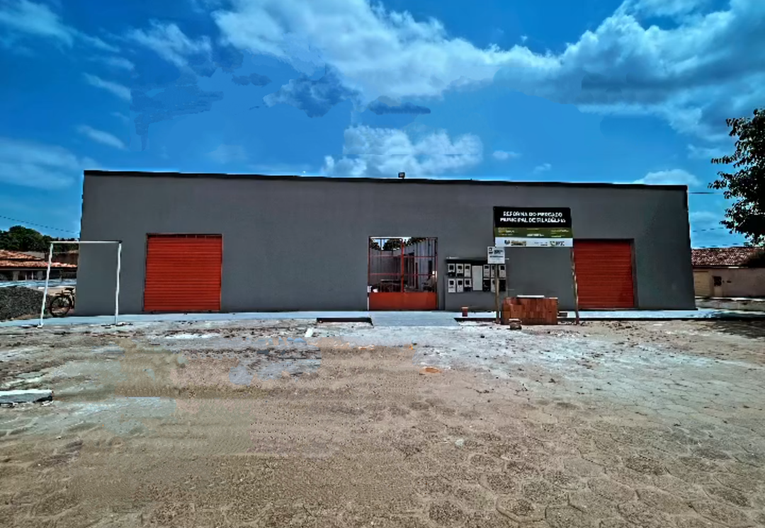 O terminal está sendo construído no prédio do Mercado Municipal de Filadélfia. Foto: Divulgação/WhatsApp