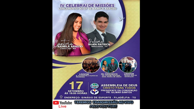 No evento haverá sorteio de brindes como: fogão, vale-gás e muito mais. A organização é da Assembleia Cristo para Todos, representada pelo o Pastor Calebe Martins. Imagem: Divulgação