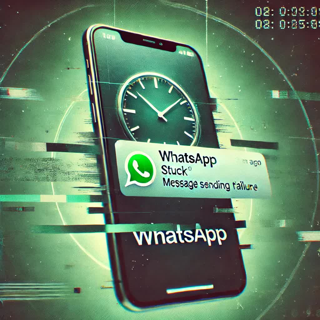 Problema começou às 14h55, com mensagens travadas no sinal de relógio e falha no envio. Foto: IA